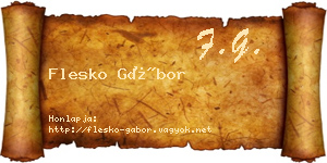 Flesko Gábor névjegykártya